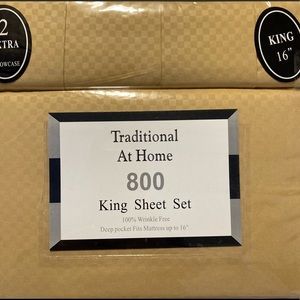 Traditional At Home 6p King Sheet Set sunflower